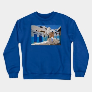 Morocco. Rabat. Streets of Kasbah Des Oudaia. Crewneck Sweatshirt